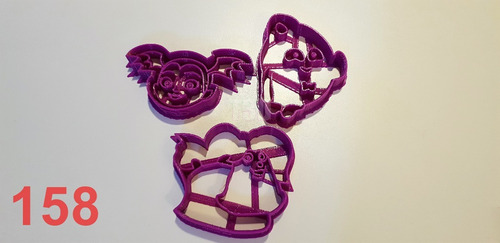 Pack 3 Cortantes Para Galletitas Vampirina| ! Cod.158