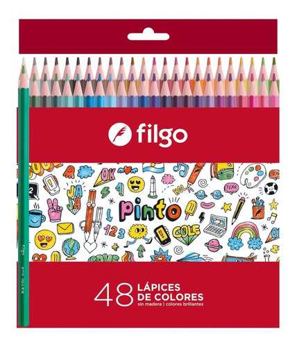 Lapiz Lapices Filgo Pinto Caja X 48 Colores Largos