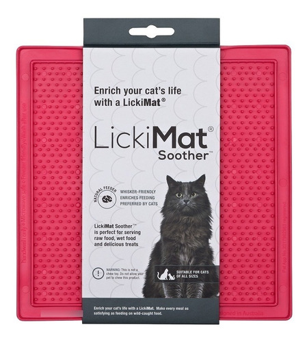Tapete De Lamber P/ Gato Lickimat Soother Rosa