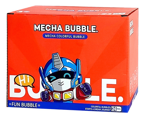 Caixa 24 Bolha De Sabão Robozinho Festa Atacado Lembrancinha