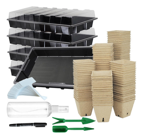 Kit De Inicio De Semillas Con 100 Macetas De Turba