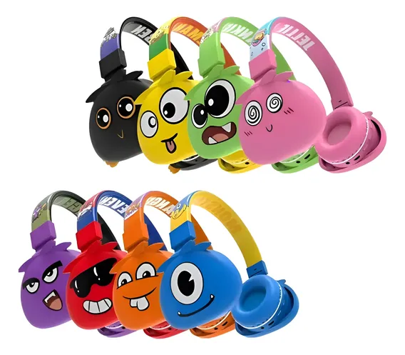 Fone De Ouvido Infantil Bluetooth Altomex B-19 Monstrinhos Preto