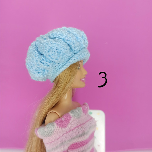 Imagen 7 de 9 de Gorros Accesorios Ropa Tejidos Talla Barbie Muñecas