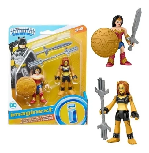 Figuras Wonder Woman Cheetah Dc Articuladas Imaginext
