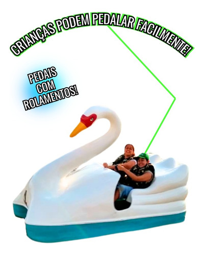 Pedalinhos Cisne De Fibra De Vidro