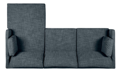 Sofá Seccional Cama Noah Derecho Melange Denim - Rosen