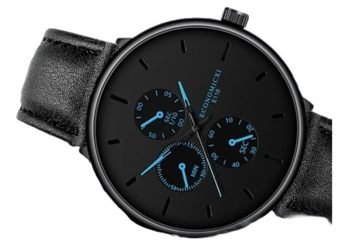 Reloj De Hombre Elegante Moda Ultra Delgado Correa De Cuero