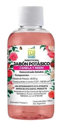 Jabón Potásico Canela Neem 100cc Ecomambo