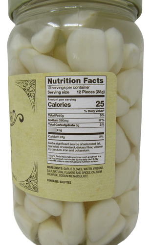 Ajo En Escabeche Resellable Sin Gluten 473 Ml
