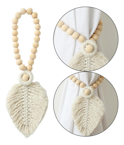 Boho Macrame Cortina Tiebacks Cuerda Corbatas Cortinas