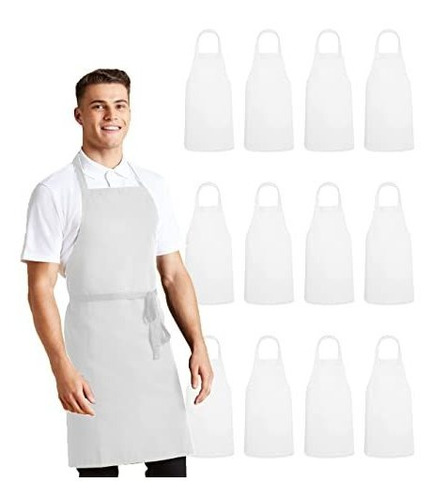 Cocina Avalon Apron 12 Pack Bulk Blanco Abanico Vcxxy