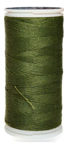 Caja 12 Pzas Hilo Coats Poliéster Liso 3 Cabos Fibra Corta Color T6980-0660 Verde Seco