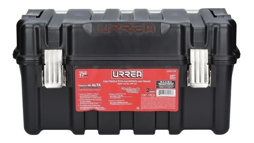 Imagen 2 de 2 de Caja de herramientas Urrea CPU20A de plástico 29cm x 53cm x 26cm negra