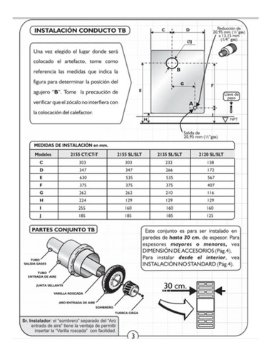 Imagen 4 de 6 de Calefactor Emege Tiro Balanceado 2000 Cal Euro 2120 Multigas