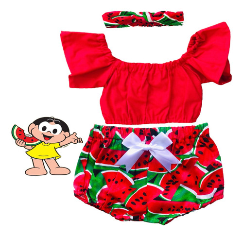 Conjunto Bebe Menina 100% Algodão