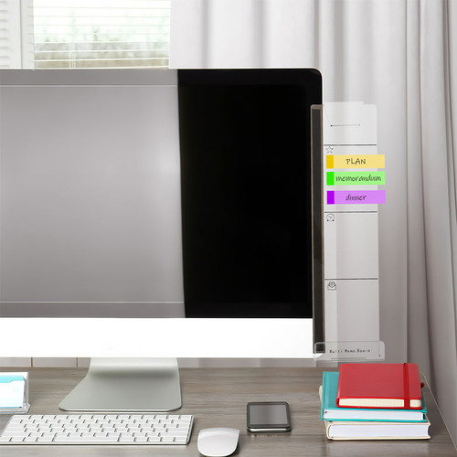 Tablero De Notas Para Monitor De Computadora De 3 Piezas: La