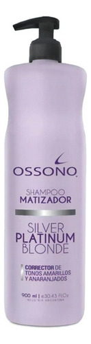 Shampoo Matizador Silver Platinum Blonde Ossono X 900ml
