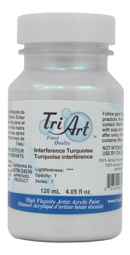 Pintura Tri-art Alta Viscosidad Interferencia 120 Ml Color