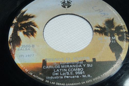 Jch- Carlos Miranda Y Su Latin Combo Prende El Fogon 45 Rpm 