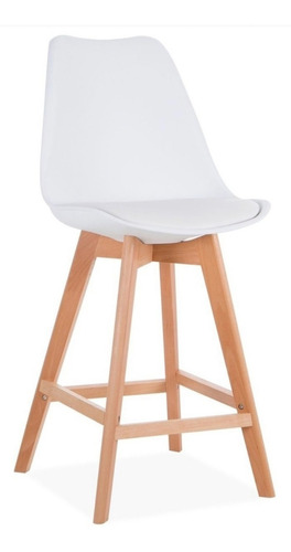 Banqueta Tulip Eames Blanca 77cm Taburete Premium X 1