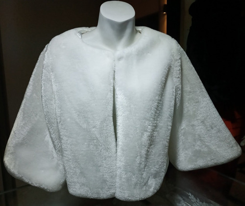 Chaqueta Bolero Piel Sintética Manga Larga Negro