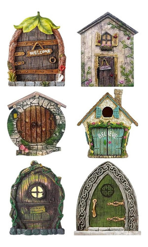 Enanos En Miniatura Decoran Puertas De Hadas, 6 Unidades