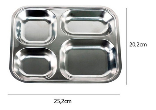 Imagen 4 de 8 de Lunchera Termica Vianda Conservadora 3 Espacios Acero Inox