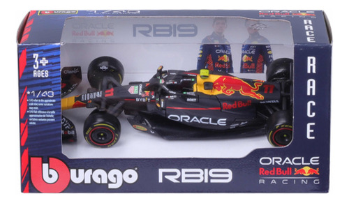 Bburgao Rb19 Redbull Checo Perez Formula 1/43 Azul Marino