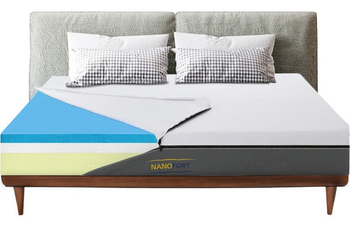 Colchón Espuma 3 Plazas Memory Foam Color Blanco