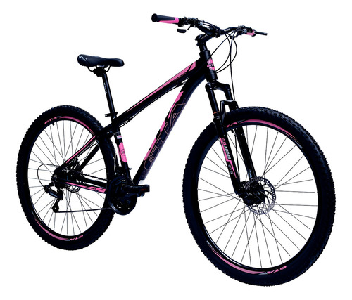 Bicicleta Aro 29 Gta 24v Reto Câmbio Shimano Freio De Disco Cor Preto/rosa Tamanho Do Quadro 15.5