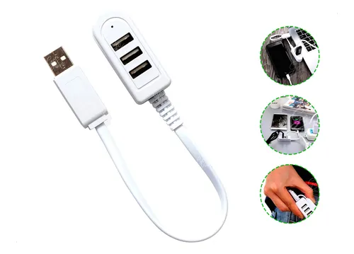 Extensor Usb Multipuertos X3 Lector Hub