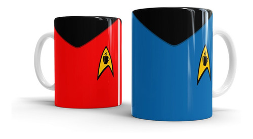 Imagem 1 de 2 de Caneca Personalizada Star Coffee Azul Star Trek - Beek