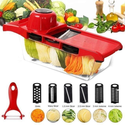 Imagen 1 de 3 de Rebanadora De Vegetales Verduras Cortadora Frutas Mandolina
