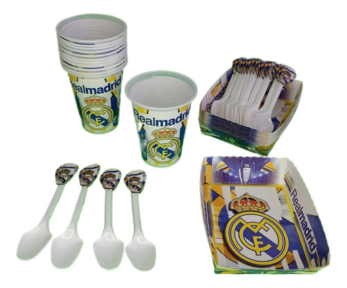 Kit Decoracion Real Madrid Descartables 36invit Leer Dc