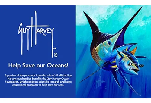 Guy Harvey Sombrero De Camionero De Malla Con Parche Marlin