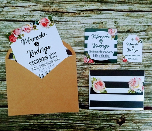 Partes Matrimonio Invitaciones 15u. + Envío Gratis!!