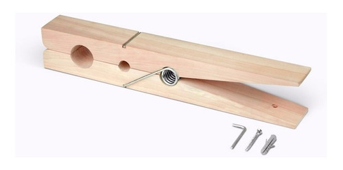 Imagen 7 de 10 de Perchero De Pared Broche Madera