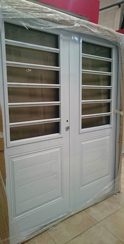 Porton Puerta Doble Pavir Florencia Vidriada Blanca 160 Cm