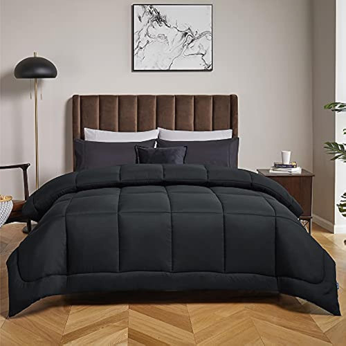 Bedsure Edredón Para Ropa De Cama Queen Black - Edredón Alte