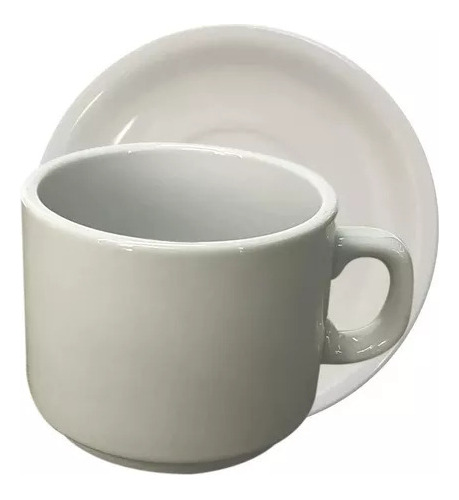 6 Taza Cafe Y Plato Porcelana Germer Pocillo Gastronomico