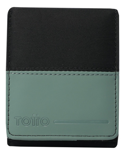 Totto Cartera De Hombre | Con Cierre De Velcro Dagoba - A Negro Liso