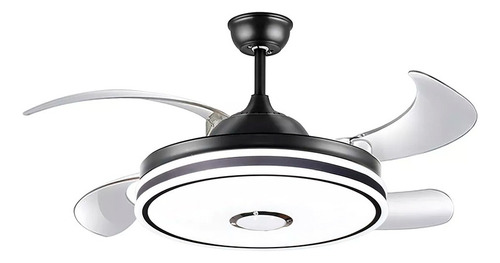 Ventilador De Techo C/luz Y C/bocina Bluetooth - My Vent 1.07 M 50 Hz/60 Hz Negro Transparente Plástico 4