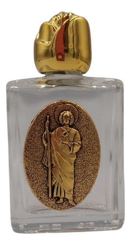 Recuerdo De Botella De Cristal Para Agua Bendita Regalo 12pz San Judas Tadeo