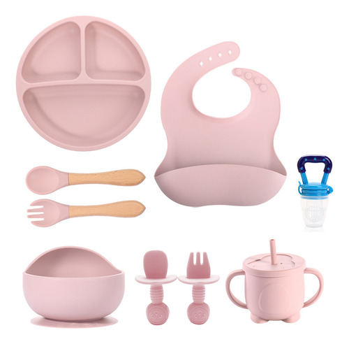 Set De Alimentación Silicona Dividida Con Ventosa Bebés 6pcs