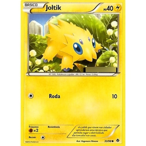 Joltik - Pokémon Elétrico Comum - 33/98 - Pokemon Card Game