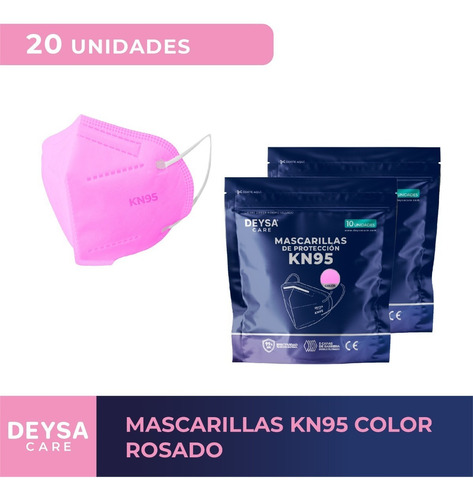 Mascarillas Kn95 2 Env. Resellable 10 Un C/u (20 Un)