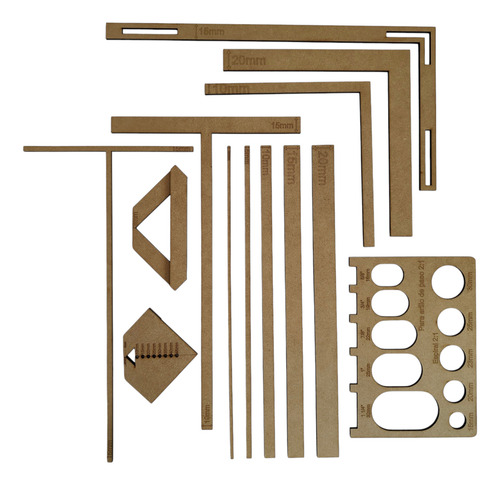 Kit 13 Pz Juego De Reglas, Escuadras Diamante Encuadernación