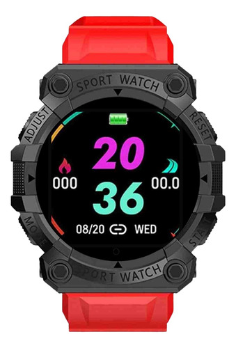 Smartwatch Reloj Inteligente Ruffo Rf-fd68 Deportivo Rojo N