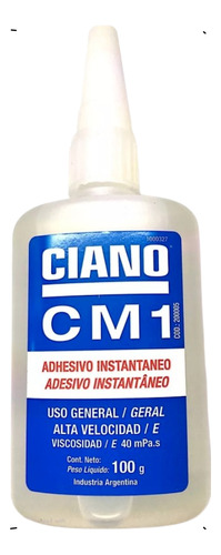 Adhesivo Instantáneo Cianoacrilato Cm1 Pegamento 100grs