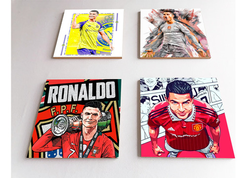 Cuadros Decorativos Cristiano Ronaldo Cr7 ( Set De 4 Pz )   